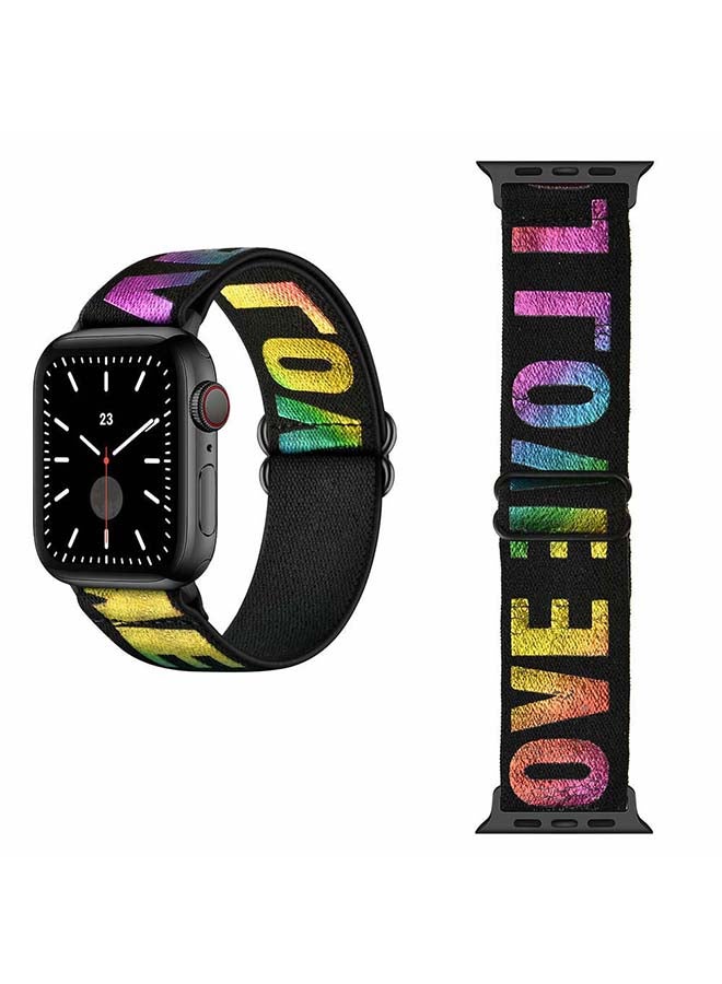 بيرفيي سوار فردي وغير تقليدي، بتصميم مضفر، و قابل للتعديل،   لساعة أبل سيريز 6/SE/5/4/3/2/1، مقاس 44/42 مم. متعدد الألوان