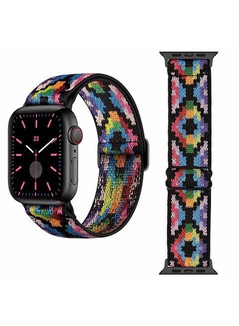 Funky Adjustable Braided Solo Band For Apple Watch Series 6/SE/5/4/3/2/1 40/38mm Multicolour