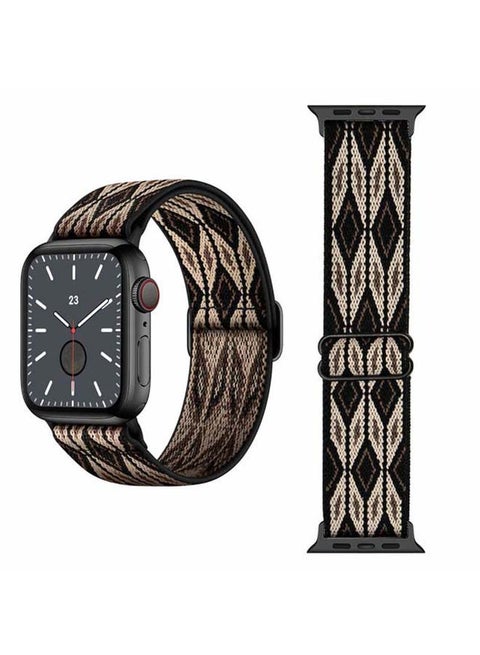 Funky Adjustable Braided Solo Band For Apple Watch Series 6/SE/5/4/3/2/1 40/38mm Coffee Brown