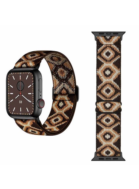 Funky Adjustable Braided Solo Band For Apple Watch Series 6/SE/5/4/3/2/1 40/38mm Coffee Brown