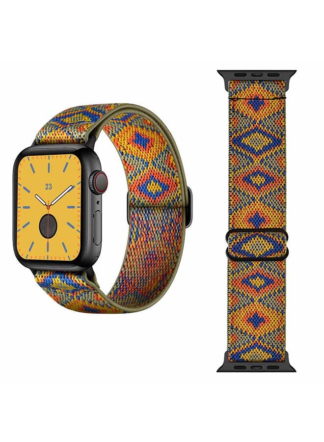 Perfii - Funky Adjustable Braided Solo Band for Apple Watch Series 1/2/3/4/5/6/SE 40/38mm Multicolour - Image 1