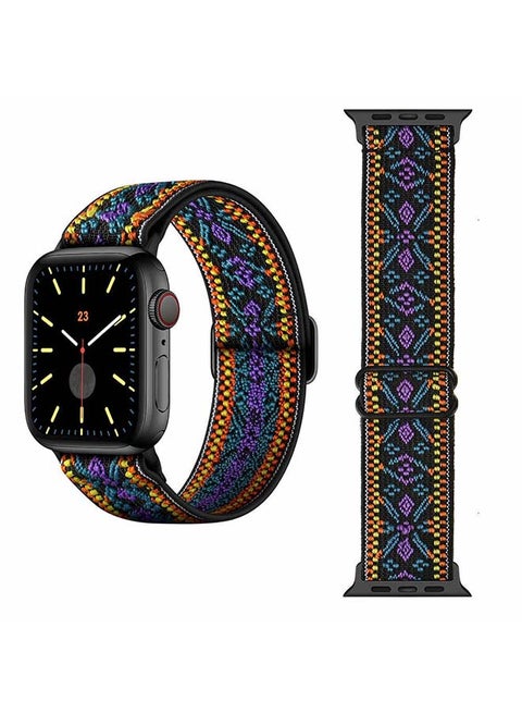 Funky Adjustable Braided Solo Band for Apple Watch Series 1/2/3/4/5/6/SE 40/38mm Flora Purple