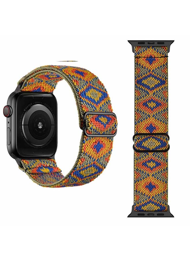 Perfii - Funky Adjustable Braided Solo Band for Apple Watch Series 1/2/3/4/5/6/SE 40/38mm Multicolour - Image 1
