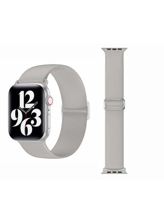 Adjustable Silicone Solo Loop Band for Apple Watch Series 1/2/3/4/5/6/SE 40/38mm Fog - v1632738009/N50732467A_1