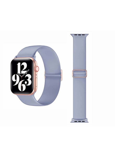 Adjustable Silicone Solo Loop Band for Apple Watch Series 1/2/3/4/5/6/SE 40/38mm Lavender