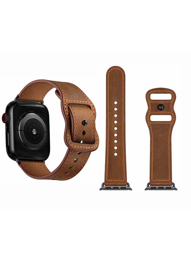 Replacement Band For Apple Watch Series 1/2/3/4/5/6/SE 40/38mm Coffee Brown