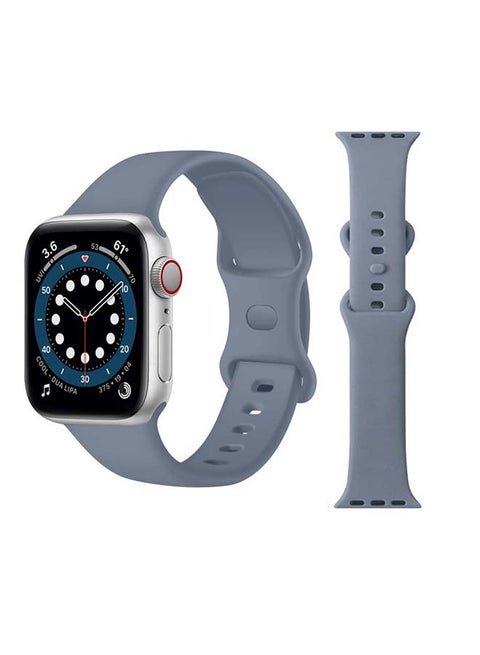Infinity Solid Silicone Replacement Band for Apple Watch Series 1/2/3/4/5/6/SE 44/42mm Purple