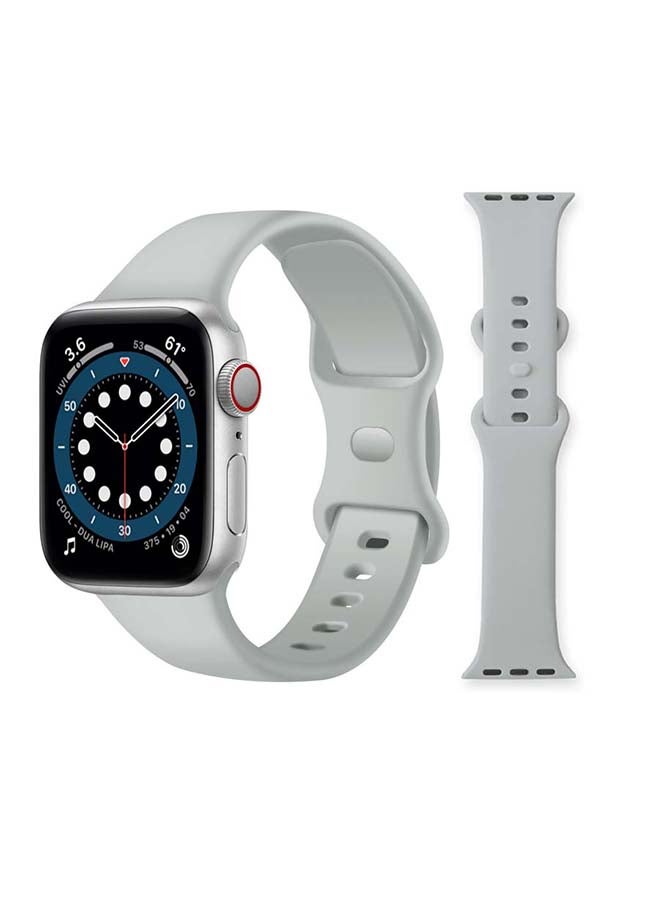Perfii - Replacement Band For Apple Watch Series 1/2/3/4/5/6/SE 40/38mm Grey - Image 1