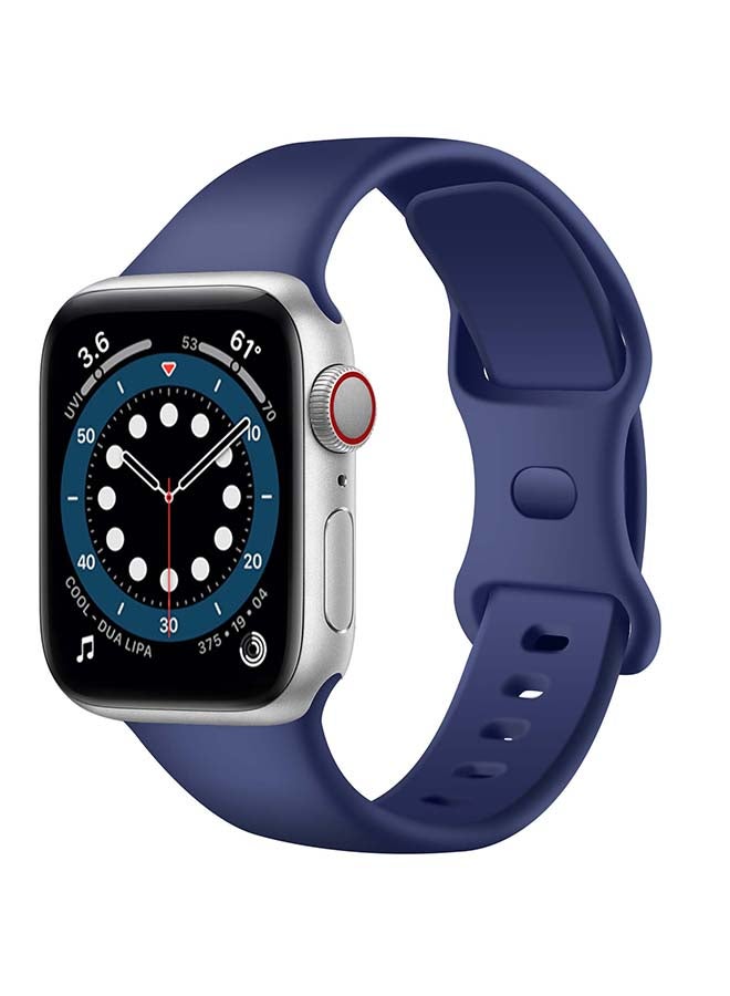 Perfii - Replacement Band For Apple Watch Series 1/2/3/4/5/6/SE 40/38mm Midnight Blue - Image 1