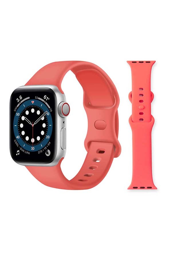 Perfii - Replacement Band For Apple Watch Series 1/2/3/4/5/6/SE 40/38mm Pink - Image 1
