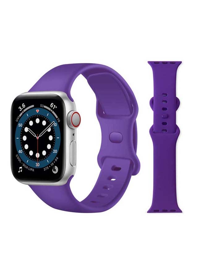 Perfii - Replacement Band For Apple Watch Series 1/2/3/4/5/6/SE 40/38mm Purple - Image 1
