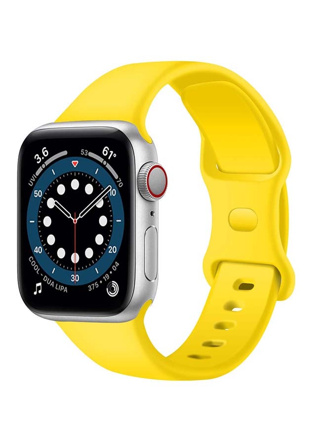 Perfii - Replacement Band For Apple Watch Series 1/2/3/4/5/6/SE 40/38mm Yellow - Image 1