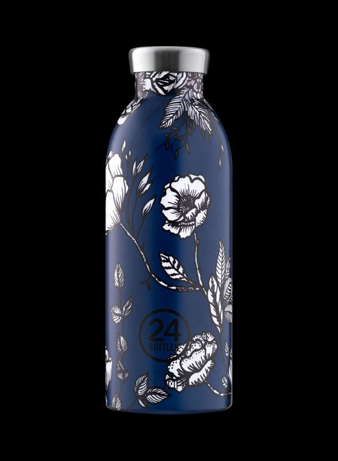 24Bottles Silent Purity Clima Double Walled Insulated Stainless Steel Water Bottle Blue 7.3 x 20.5cm - Image 1
