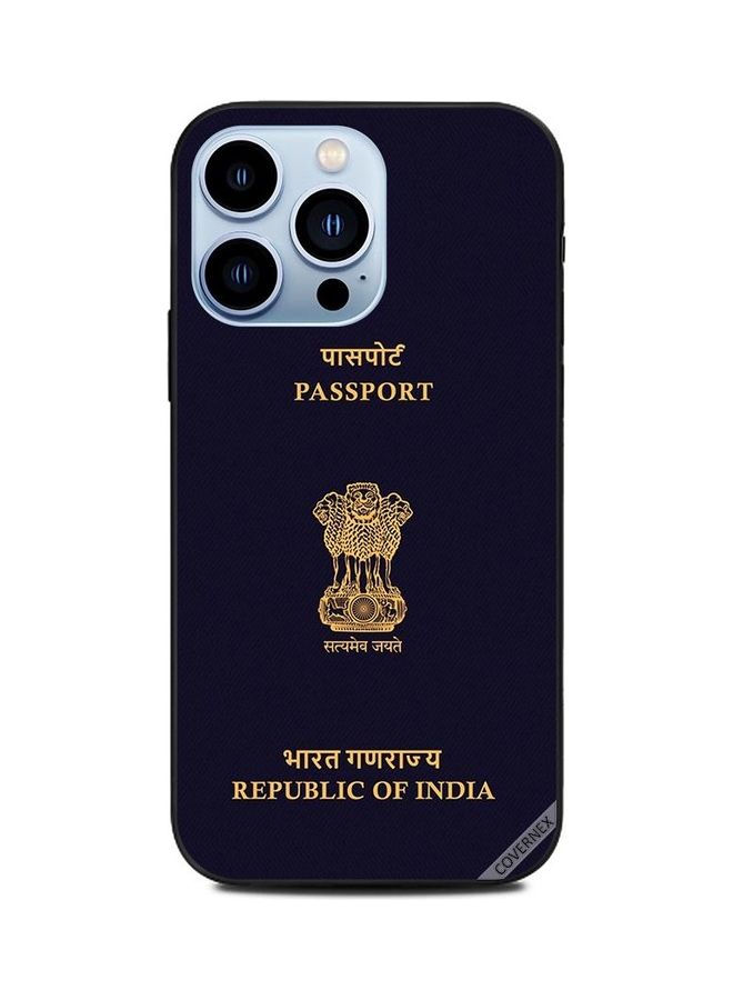 Covernex Apple iPhone 13 Pro Protective Case Cover Printed Featuring India Passport DESIGN_1306 - Image 1