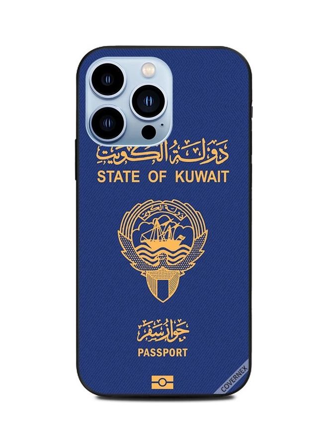 كوفرنيكس غطاء حماية واقٍ بطبعة جواز سفر الكويت لأبل آيفون 13 برو متعدد الألوان - Image 1