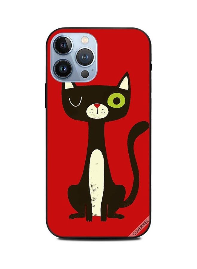 كوفرنيكس غطاء حماية واقٍ لهاتف أبل آيفون 13 برو ماكس بطبعة رسمة لقطة تغمز - Image 1