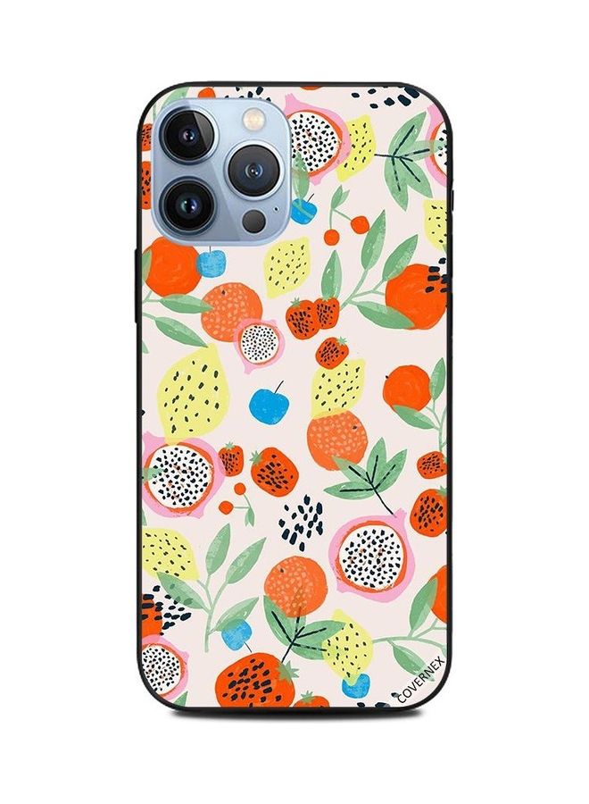 كوفرنيكس غطاء حماية واقٍ لهاتف أبل آيفون 13 برو ماكس بطبعة زهور وفواكه - Image 1