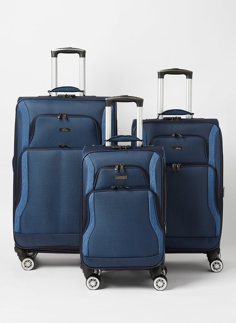 CONCORD - 3-Piece Luggage Travel Trolley Bag Set Blue - Image 1
