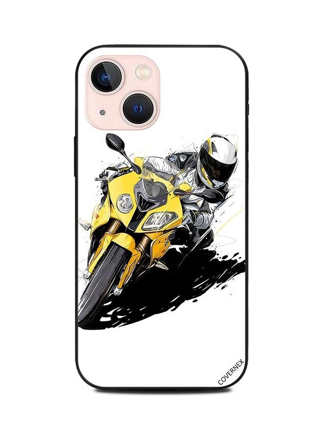 Covernex Apple iPhone 13 Mini Protective Case Cover Printed Featuring Turning Bike DESIGN_0256 - Image 1