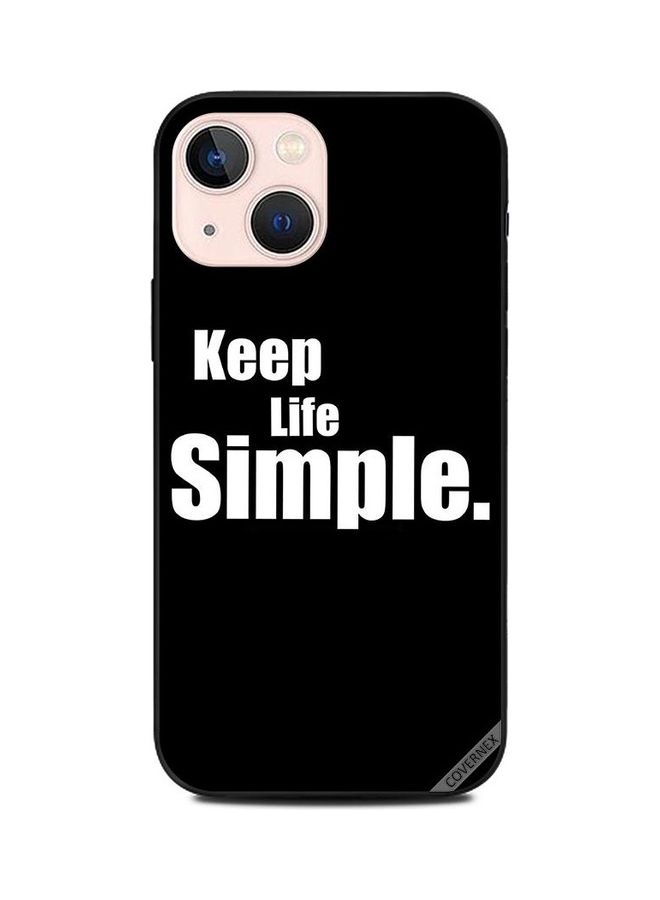 Covernex Apple iPhone 13 Mini Protective Case Cover Printed Featuring Keep Life Simple DESIGN_1789 - Image 1