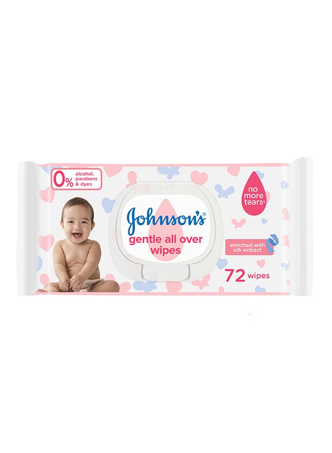 Johnson's - Baby Wipes - Gentle All Over, Pack of 72 wipes - Image 1