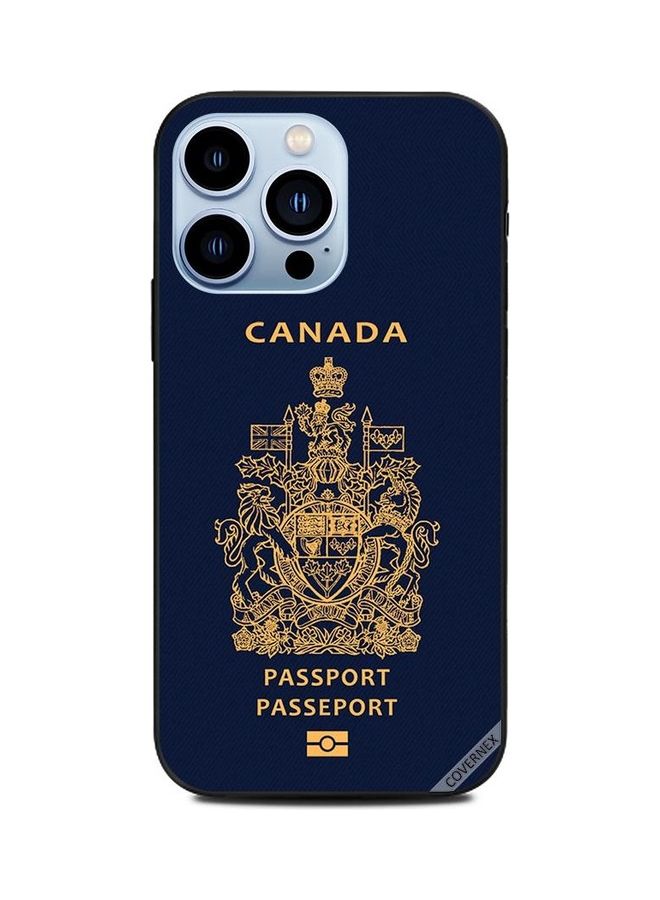 كوفرنيكس غطاء حماية واقٍ بطبعة جواز سفر كندا لأبل آيفون 13 برو متعدد الألوان - Image 1