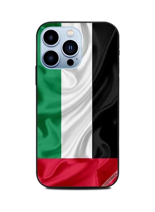 Covernex UAE Flag Cloth Printed Protective Case Cover For Apple iPhone 13 Pro Multicolour - Image 1