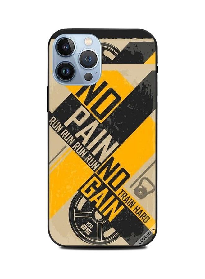 كوفرنيكس غطاء حماية واقٍ بطبعة عبارة "No Pain No Gain Train Hard" لأبل آيفون 13 برو ماكس متعدد الألوان - Image 1