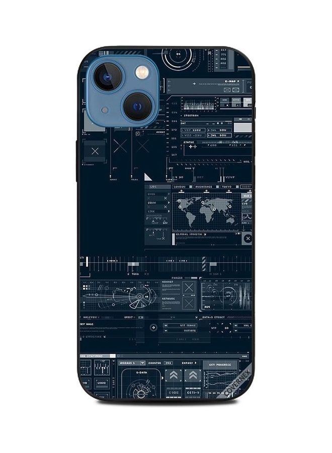 كوفرنيكس غطاء حماية واقٍ بتصميم وحدة تحكم في الأقمار الصناعية لهاتف أبل آيفون 13 متعدد الألوان - Image 1