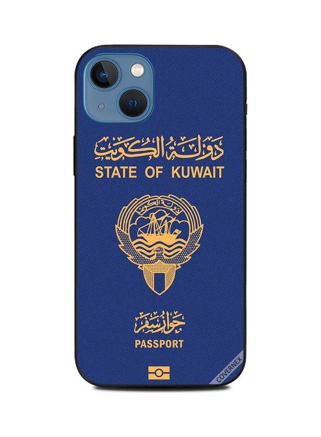 Covernex Apple iPhone 13 Protective Case Cover Printed Featuring Kuwait Passport DESIGN_1318 - Image 1