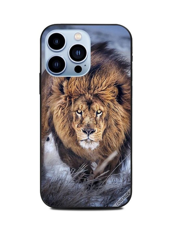 Covernex Apple iPhone 13 Pro Protective Case Cover Printed Featuring Lion Coming Towards DESIGN_0055 - Image 1