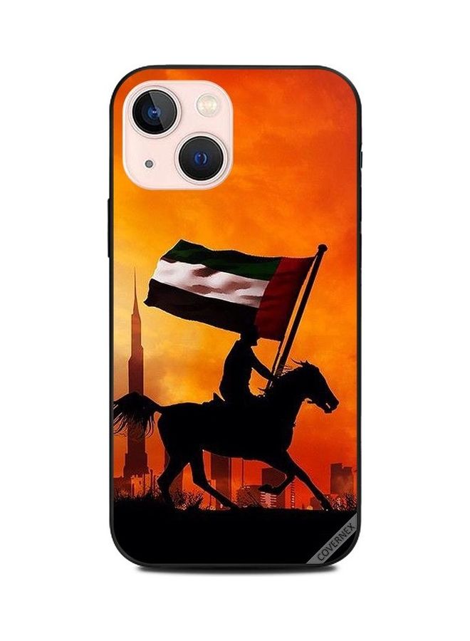 Covernex Apple iPhone 13 Mini Protective Case Cover Printed Featuring Holding Uae Flag While Running DESIGN_1302 - Image 1