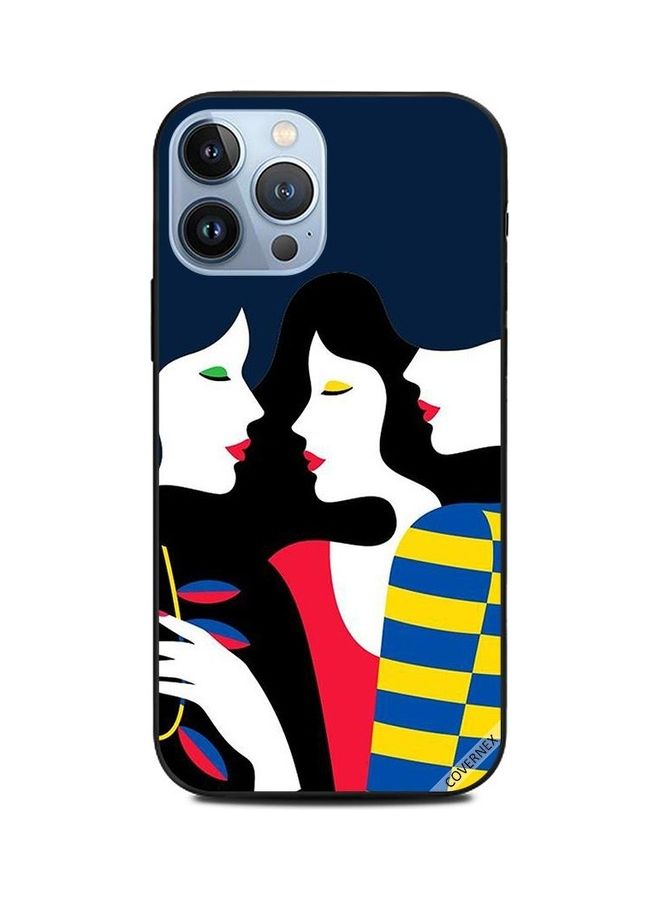 كوفرنيكس غطاء حماية بطبعة تعبر عن نمنمة النساء لهاتف أبل آيفون 13 برو ماكس متعدد الألوان - Image 1