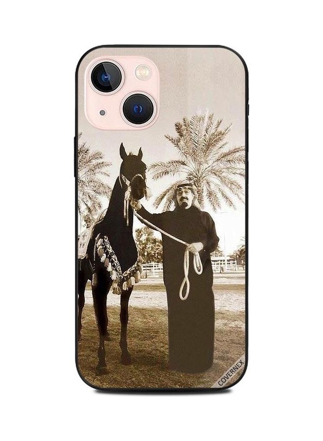 كوفرنيكس غطاء حماية واقٍ بطبعة صورة كلاسيكية شهيرة للملك سعود لهاتف أبل آيفون 13 ميني متعدد الألوان - Image 1