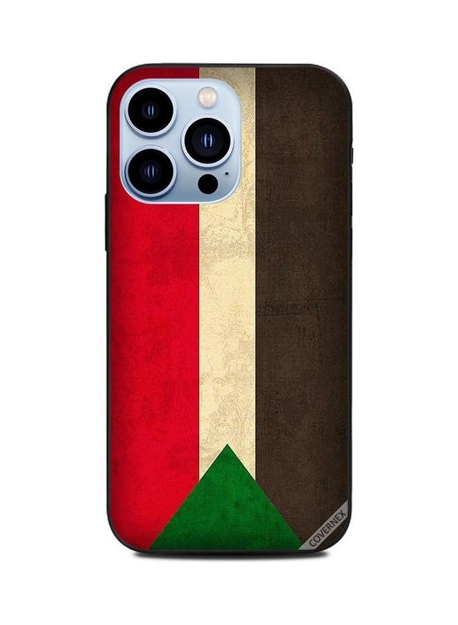 Covernex Sudan Flag Vintage Printed Protective Case Cover For Apple iPhone 13 Pro Multicolour - Image 1