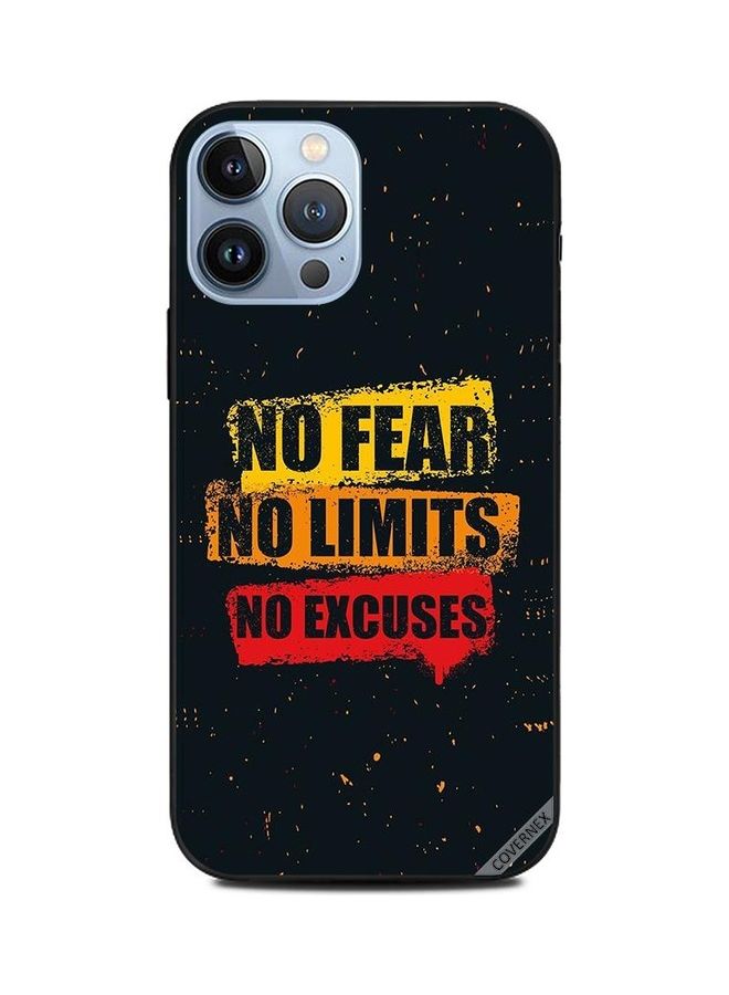 كوفرنيكس غطاء حماية بطبعة عبارة "No Fear No Limit No Excuses" لهاتف أبل آيفون 13 برو ماكس متعدد الألوان - Image 1