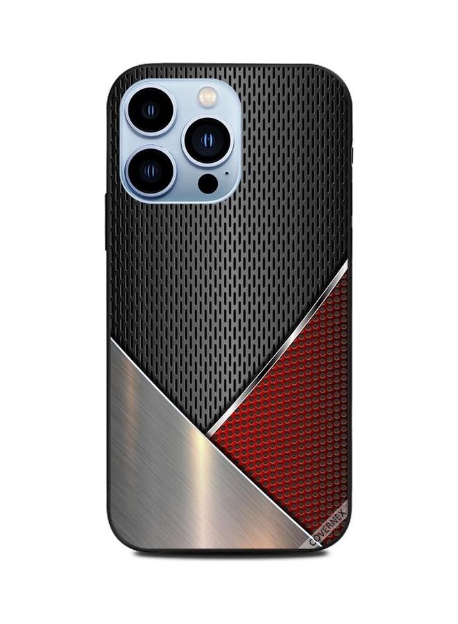 Covernex Protective Case Cover For Apple iPhone 13 Pro Red And Grey Steal Pattern  - Image 1