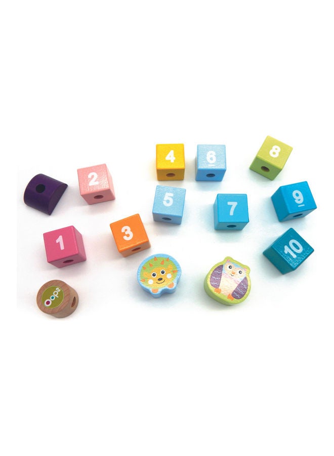 Oops! Thread & Play with Numbers Wooden Educational Blocks Toys For Kids - 24 Pieces  - Image 4