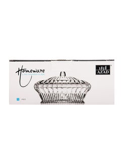 AZAD Lotus Large Candy Bowl With Lid Clear 17cm  - Image 4