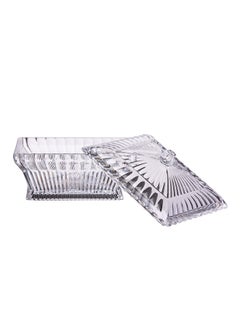 AZAD Lotus Large Candy Bowl With Lid Clear 11cm  - Image 3