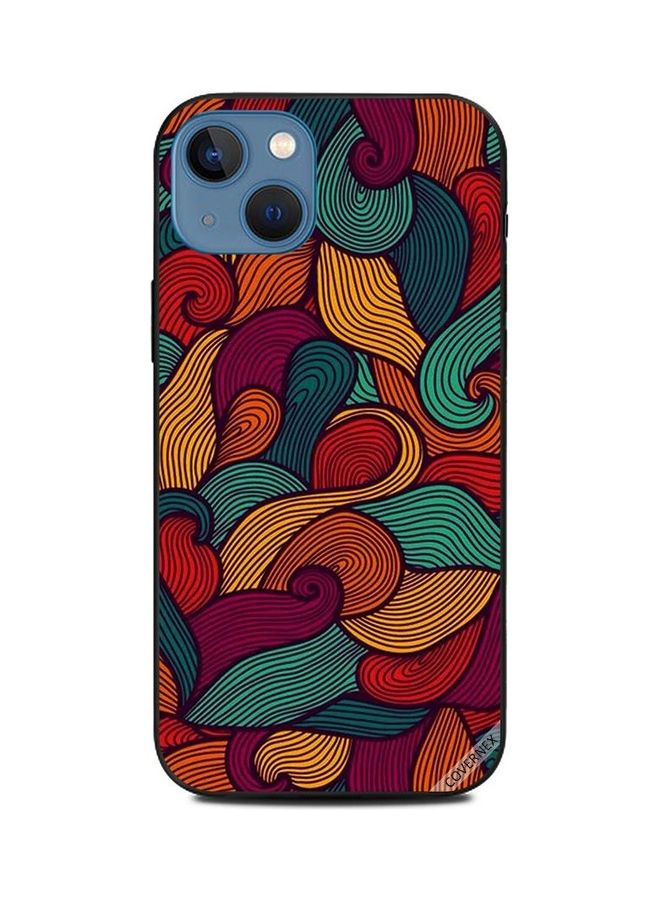 كوفرنيكس غطاء حماية واقٍ بطبعة بتصميم مموج لهاتف أبل آيفون 13 متعدد الألوان - Image 1