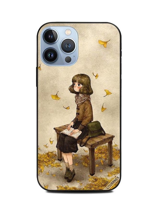 Covernex Sitting Girl Painting Printed Protective Case Cover For Apple iPhone 13 Pro Max Multicolour  - Image 1