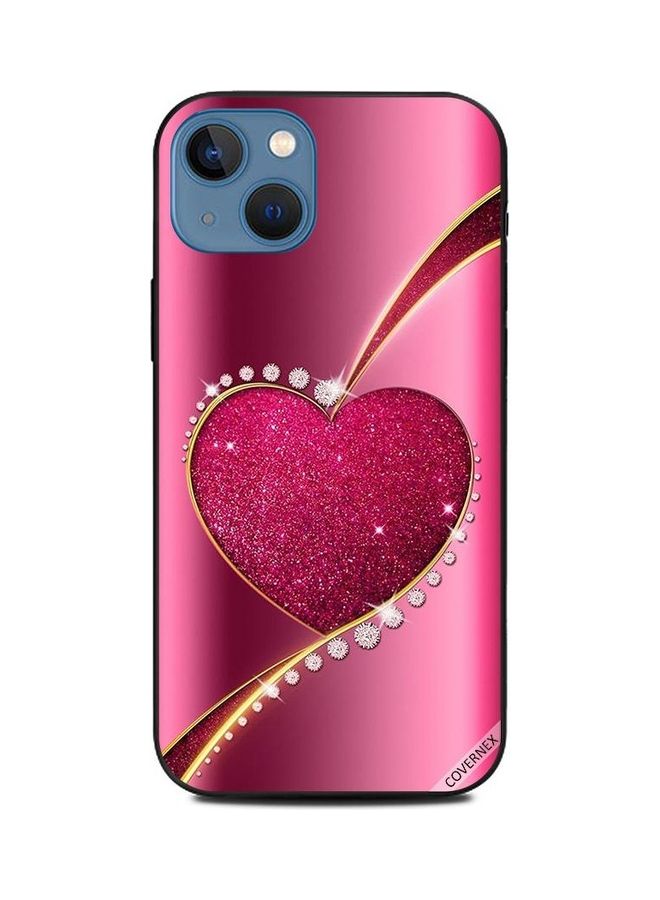 كوفرنيكس غطاء حماية واقٍ بطبعة قلب لامع لأبل آيفون 13 متعدد الألوان - Image 1