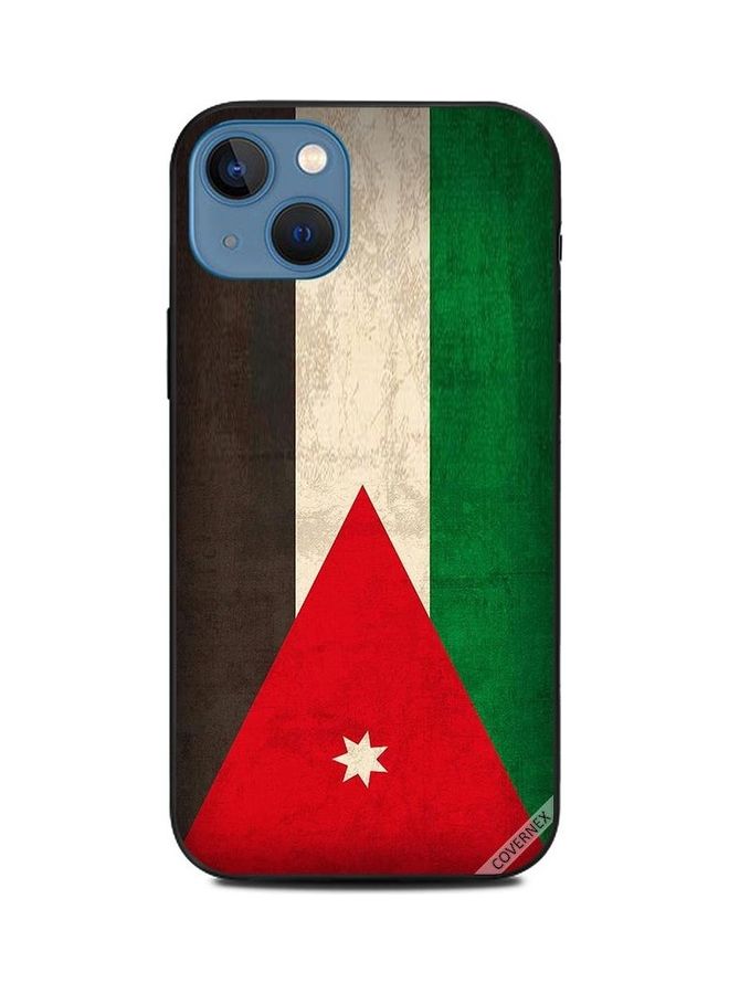 كوفرنيكس غطاء حماية واقٍ بطبعة علم الأردن لهاتف أبل آيفون 13 متعدد الألوان - Image 1
