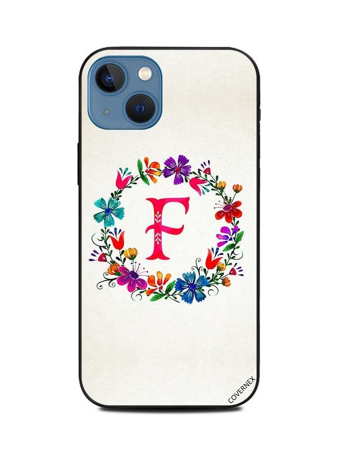 Covernex Apple iPhone 13 Protective Case Cover Printed Featuring Alphabet F DESIGN_0122 - Image 1