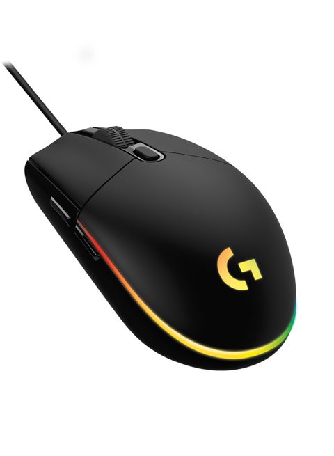 G203 Light Sync Gaming Mouse With Customizable RGB Lighting, 6 Programmable Buttons, Gaming Grade Sensor, 8 k dpi Tracking,16.8mn Color, Light Weight Black