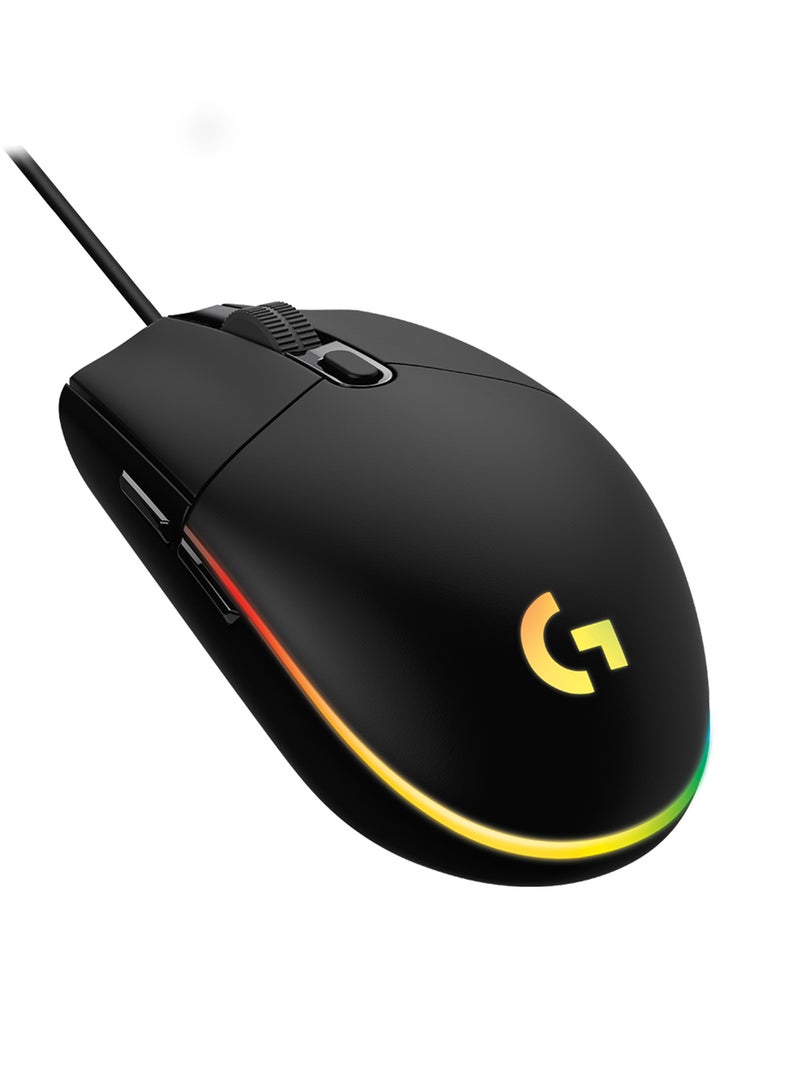 Logitech - G203 Light Sync Gaming Mouse With Customizable RGB Lighting, 6 Programmable Buttons, Gaming Grade Sensor, 8 k dpi Tracking,16.8mn Color, Light Weight Black - Image 1