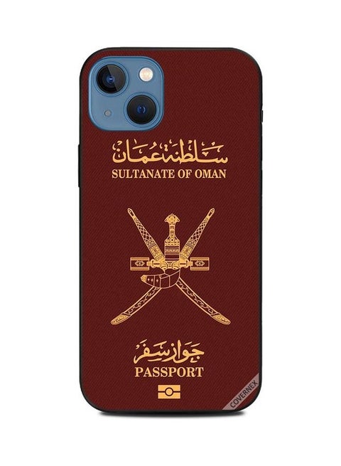 Oman Passport Printed Protective Case Cover For Apple iPhone 13 Multicolour