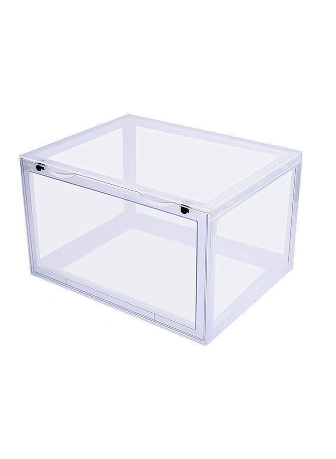 Generic - 2-Piece Stackable Shoe Box Set Clear 13.5x7.5x10.6inch - Image 1