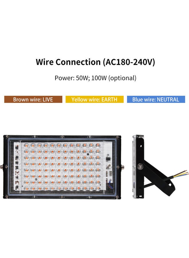Generic AC180-240V 50W Indoor Plant Growth Full Spectrum Light Lamp Black/Clear 20.70 x 3.00 x 11.50cm  - Image 2